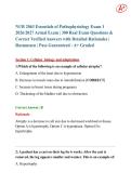 NUR 2063 Essentials of Pathophysiology Exam 1 2026&sol;2027 Actual Exam &vert; 300 Real Exam Questions & Correct Verified Answers with Detailed Rationales &vert; Rasmussen &vert; Pass Guaranteed - A&plus; Graded&vert;Ace your exam &excl;&excl;&excl;