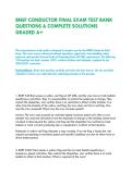 BNSF CONDUCTOR FINAL EXAM TEST BANK - &NewLine;QUESTIONS & COMPLETE SOLUTIONS &NewLine;GRADED A&plus;&NewLine;