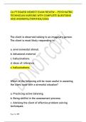 CA PT BOARD NEWEST EXAM REVIEW &ndash; PSYCHIATRIC &NewLine;TECHNICIAN NURSING WITH COMPLETE QUESTIONS &NewLine;AND ANSWERS&sol;&sol;VERIFIED&sol;&sol;2026