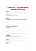 Georgia Class F Driver's License Exam Questions and Answers&period;
