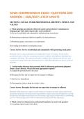 SOWK COMPREHENSIVE EXAM &ndash; QUESTIONS AND &NewLine;ANSWERS &vert; 2026&sol;2027 LATEST UPDATE 