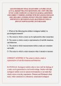 AICE PSYCHOLOGY FINAL EXAM PAPER 1 & PAPER 2 EXAM ACTUAL 2026&sol;2027 PRACTICE QUESTIONS AND A NEW UPDATED STUDY GUIDE COMPLETE ACCURATE EXAM REAL QUESTIONS AND CORRECT VERIFIED ANSWERS WITH DETAILED RATIONALES &lpar;100&percnt; RELIABLE ANSWERS&rpar; NEWEST UPDATED VERSION 