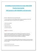 ATI Medical-Surgical Endocrine Exam 2025&sol;2026 Practice Examination 100 Questions with ANSWERs and Rationales