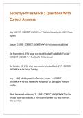 Security Forces Block 1 Questions With Correct Answers