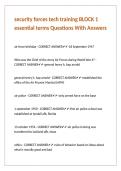 security forces tech training BLOCK 1 essential terms Questions With Answers