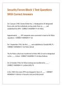 Security Forces Block 1 Test Questions With Correct Answers