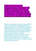 NURS 6501N Advanced Pathophysiology Test Bank&colon; 200 Practice Questions & Graded A&plus; Solutions