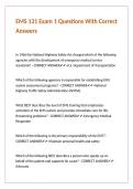 EMS 131 Exam 1 Questions With Correct Answers