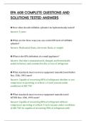 EPA 608 CERTIFICATION CORE PRACTICE&NewLine;TEST SOLVED QUESTIONS GRADED A&plus;