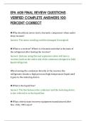EPA 608 EXAM PREP SOLVED QUESTIONS&NewLine;ACCURATE ANSWERS PREMIUM REVIEW