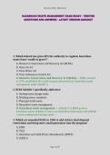 HAZARDOUS WASTE MANAGEMENT EXAM READY - VERIFIED&NewLine;QUESTIONS AND ANSWERS - LATEST VERSION 2026&sol;2027
