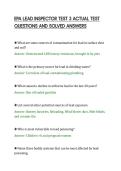 EPA LEAD INSPECTOR TEST 3 ACTUAL EXAM&NewLine;QUESTIONS AND CORRECT ANSWERS
