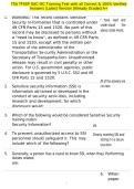 TSA TFSSP GSC-ISC Training Test with all Correct & 100&percnt; Verified Answers &vert;Latest Version &vert;Already Graded A&plus;