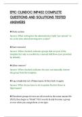 EPIC CLINDOC INP402 COMPLETE&NewLine;QUESTIONS AND SOLUTIONS TESTED&NewLine;ANSWERS