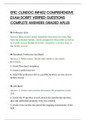EPIC CLINDOC INP402 COMPREHENSIVE&NewLine;EXAM SCRIPT VERIFIED QUESTIONS&NewLine;COMPLETE ANSWERS GRADED APLUS&NewLine;