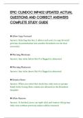 EPIC CLINDOC INP402 FINAL REVIEW&NewLine;QUESTIONS VERIFIED COMPLETE&NewLine;ANSWERS 100 PERCENT CORREC