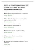 ESCO AIR CONDITIONING EXAM PREP&NewLine;SOLVED QUESTIONS ACCURATE&NewLine;ANSWERS PREMIUM REVIEW