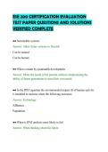 ESE 200 CERTIFICATION EVALUATION&NewLine;TEST PAPER QUESTIONS AND SOLUTIONS&NewLine;VERIFIED COMPLETE