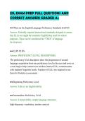 ESL EXAM PREP FULL QUESTIONS AND&NewLine;CORRECT ANSWERS GRADED A&plus;