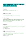 ESS 101 EXAM SCRIPT VERIFIED QUESTIONS&NewLine;WITH ACCURATE ANSWERS
