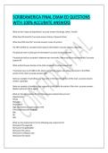 SCRIBEAMERICA FINAL EXAM ED QUESTIONS WITH 100&percnt; ACCURATE ANSWERS