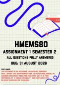 HMEMS80 Assignment 1 Semester 2 MEMO &vert; Due 31 August 2026