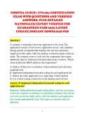 COMPTIA CLOUD&plus; CV0-004 CERTIFICATION &NewLine;EXAM WITH QUESTIONS AND VERIFIED &NewLine;ANSWERS&comma; PLUS DETAILED &NewLine;RATIONALES&sol;EXPERT VERIFIED FOR &NewLine;GUARANTEED PASS 2026&sol;LATEST &NewLine;UPDATE&sol;INSTANT DOWNLOAD PDF