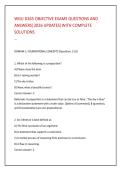 WGU D265 OBJECTIVE EXAMS QUESTIONS AND &NewLine;ANSWERS&vert;2026 UPDATES&vert;WITH COMPLETE &NewLine;SOLUTIONS 