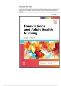 TEST BANK FOR Foundations and Adult Health Nursing 10th Edition by Kim Cooper&comma; Kelly Gosnel ISBN&colon;978-0443127007 COMPLETE GUIDE ALL CHAPTERS COVERED WITH RATIONALES 100&percnt; VERIFIED A&plus; GRADE ASSURED&excl;&excl;&excl;&excl;&excl;NEW LATEST UPDATE&excl;&excl;&excl;&excl;&excl;