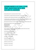 SCRIBEAMERICA ED FINAL EXAM PREP&period; QUESTIONS WITH 100&percnt; ACCURATE ANSWERS