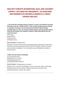 WGU D077 CONCEPTS IN MARKETING&comma; SALES&comma; AND CUSTOMER CONTACT &vert; OA &lpar;OBJECTIVE ASSESSMENT&rpar; &vert; 161 QUESTIONS AND ANSWERS PLUS RATIONALE &lpar;GRADED A&plus;&rpar; &vert; NEWLY UPDATED 2026-2027 