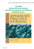 Test Bank&NewLine;Advanced Practice Nursing&colon;&NewLine;Essential Knowledge for the Profession&NewLine;3rd Edition Denisco &NewLine;