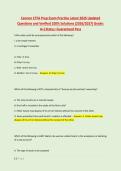 Cannon CTFA Prep Exam Practice Latest 2026 Updated &NewLine;Questions and Verified 100&percnt; Solutions &lpar;2026&sol;2027&rpar; Grade&colon; &NewLine;A&plus;&vert;Status&colon; Guaranteed Pass 