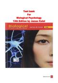 Test bank&NewLine;For&NewLine;Biological Psychology&NewLine;13th Edition by James Kalat&NewLine;