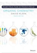 Organic Chemistry 4th Ed David Klein Study Guide & Solutions