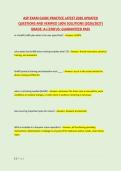 ASP EXAM GUIDE PRACTICE LATEST 2026 UPDATED &NewLine;QUESTIONS AND VERIFIED 100&percnt; SOLUTIONS &lpar;2026&sol;2027&rpar; &NewLine;GRADE&colon; A&plus;&vert;STATUS&colon; GUARANTEED PASS