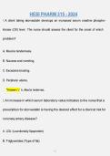 HESI PHARM 315 2024 &vert; COMPREHENSIVE PHARMACOLOGY REVIEW&comma; PRACTICE QUESTIONS AND ANSWERS