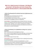 WGU C211&colon; Global Economics for Managers &vert; OA &lpar;Objective Assessment&rpar; &vert; 105 Questions and Correct Answers Plus Rationale &lpar;Already Graded A&plus;&rpar; &vert; Newly Updated 2026-2027 
