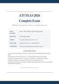 Exam bundle for ATI TEAS 7 COMPLETE EXAMS All sections