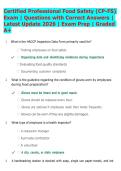 Certified Professional Food Safety &lpar;CP-FS&rpar; Exam 2026 &vert; Practice Questions & Detailed Answer Explanations &vert; Exam Prep