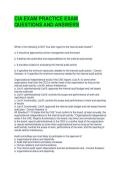 CIA EXAM PRACTICE EXAM QUESTIONS AND ANSWERS &vert; FULLY SOLVED