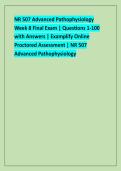 NR 507 Advanced Pathophysiology &NewLine;Week 8 Final Exam &vert; Questions 1-100 &NewLine;with Answers &vert; Examplify Online &NewLine;Proctored Assessment &vert; NR 507 &NewLine;Advanced Pathophysiology