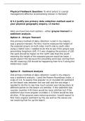 GCSE Geography Physical Fieldwork Hornsea Q & A Grade 9 Level  