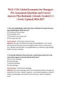 WGU C211 Global Economics for Managers Pre-Assessment Questions and Correct Answers Plus Rationale &lpar;Already Graded A&plus;&rpar; &vert; Newly Updated 2026-2027 