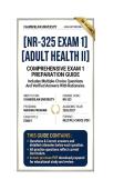 NR 325 Exam 1 Adult Health II &vert; Questions And Answers &vert; 2026&sol;2027 CHAMBERLAIN
