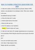 BSN 315 PHARM II HESI PRACTICE &vert; COMPREHENSIVE PHARMACOLOGY REVIEW&comma; PRACTICE QUESTIONS AND ANSWERS