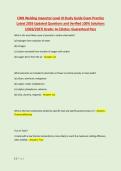 CWB Welding Inspector Level III Study Guide Exam Practice &NewLine;Latest 2026 Updated Questions and Verified 100&percnt; Solutions &NewLine;&lpar;2026&sol;2027&rpar; Grade&colon; A&plus;&vert;Status&colon; Guaranteed Pass 