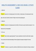 NR 304 HEALTH ASSESSMENT 2 EXAM 2 &vert; COMPLETE STUDY GUIDE&comma; PRACTICE QUESTIONS AND ANSWERS