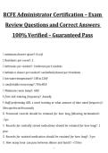 RCFE Administrator Certification &ndash; Exam  Review Questions and Correct Answers  100&percnt; Verified &ndash; Guaranteed Pass  2027 &sol;2028  