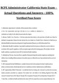 Package deal for RCFE Administrator Certification &ndash; Exam Review Questions and Correct Answers 100&percnt; Verified &ndash; Guaranteed Pass 2027 &sol;2028